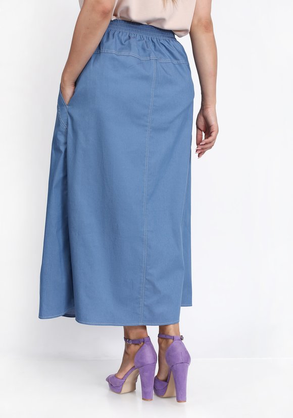 Юбка на кокетке расклешенная к низу шир.  580, рис. 2