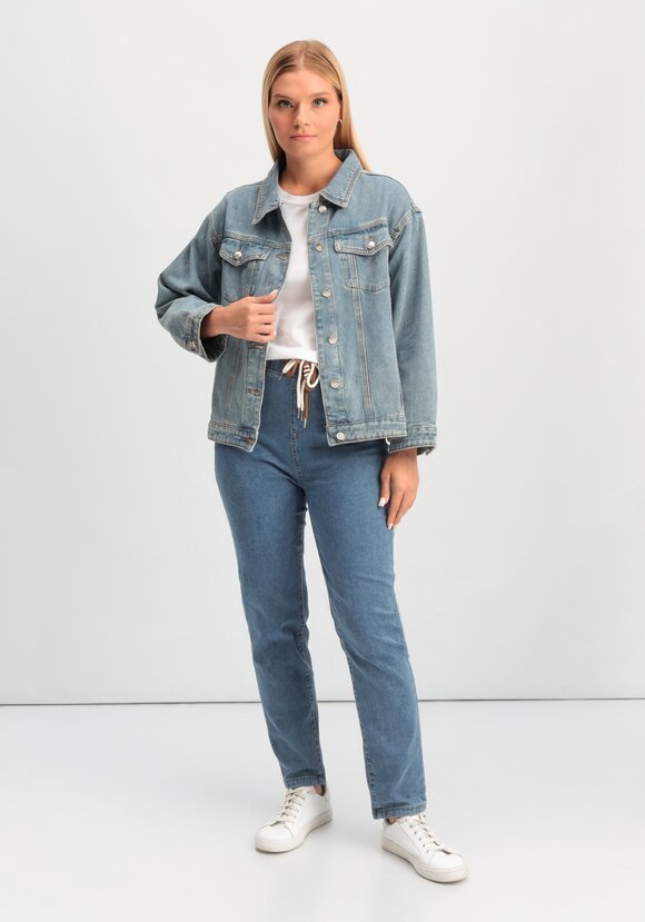 Джинсовая куртка Лора шир.  580, рис. 2