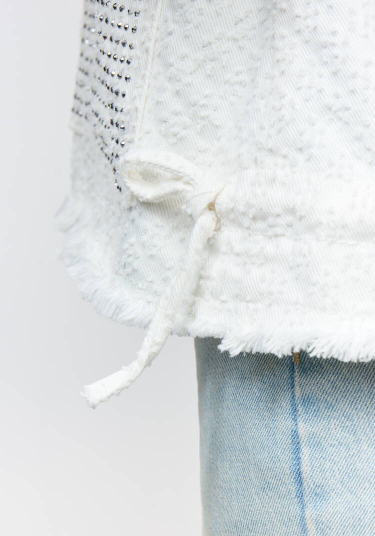 Куртка со стразами Инесса шир.  750, рис. 12