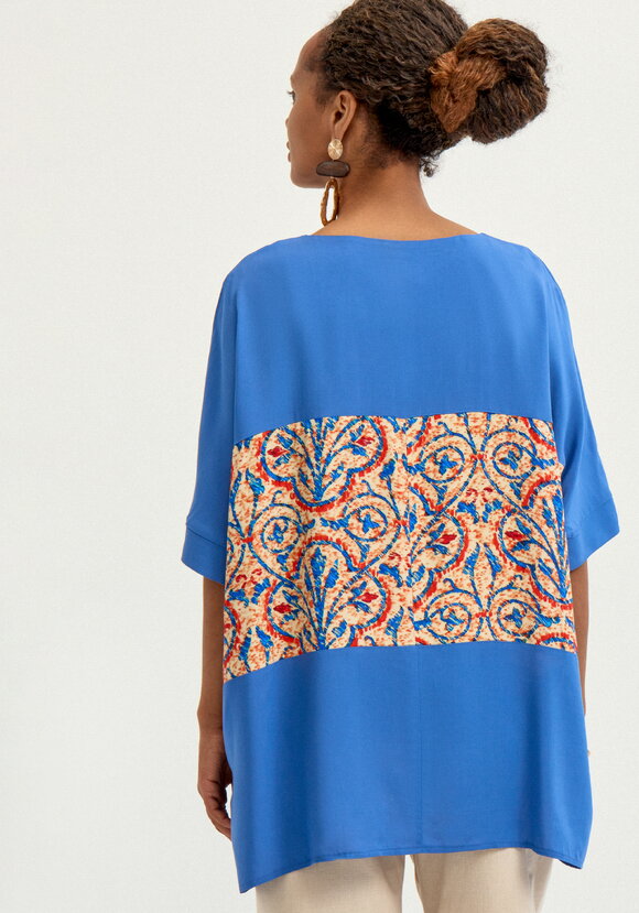 Блуза с принтом из штапеля шир.  580, рис. 11