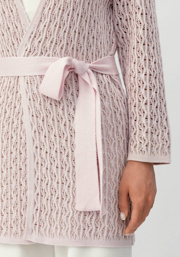 Кардиган ажурной вязки шир.  750, рис. 36