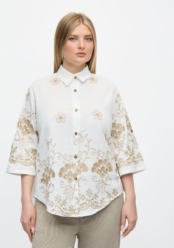 Блуза Цветочная симфония шир.  580, рис. 10