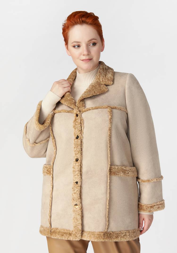 Полупальто из экомеха шир.  750, рис. 14