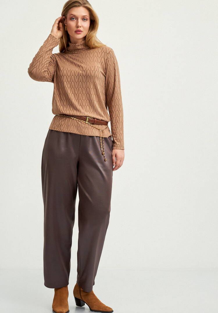 Брюки прямые с поясом на резинке шир.  750, рис. 14