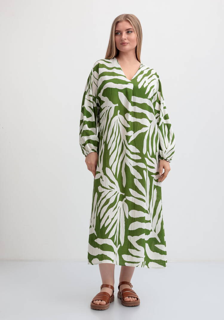 Платье макси с длинным рукавом шир.  750, рис. 8