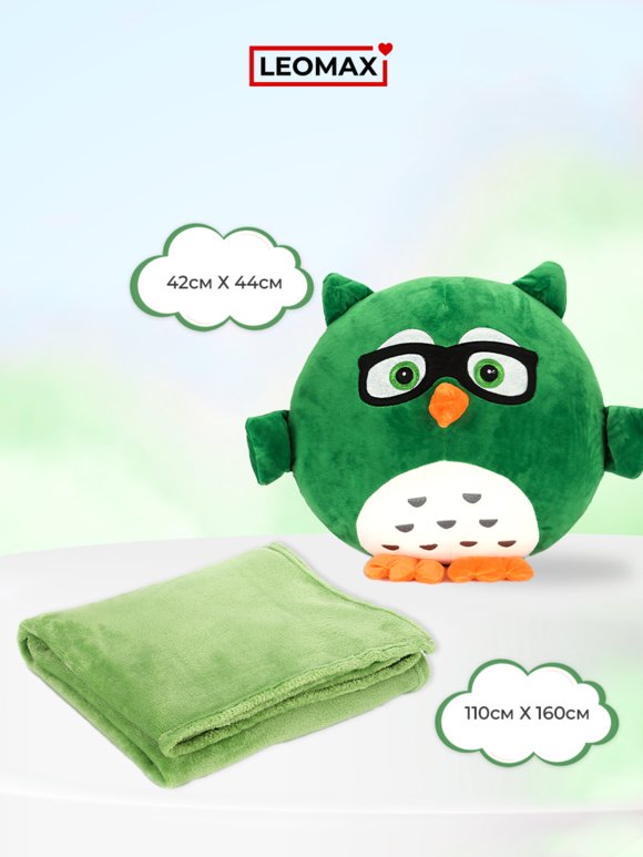 Коллекция пледов-подушек Сова 3 в 1 шир.  580, рис. 24