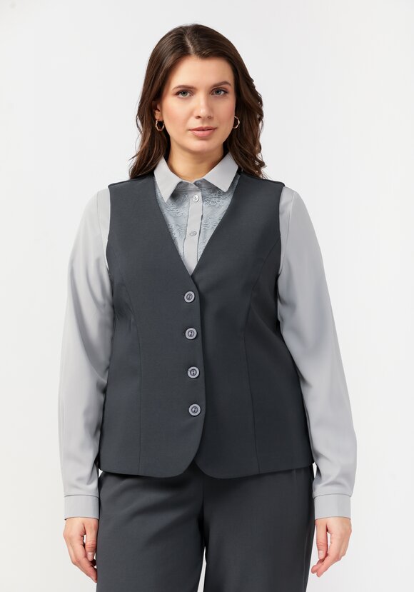 Жилет классический на пуговицах шир.  580, рис. 4