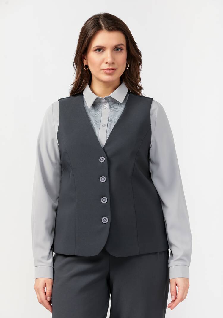 Жилет классический на пуговицах шир.  750, рис. 4