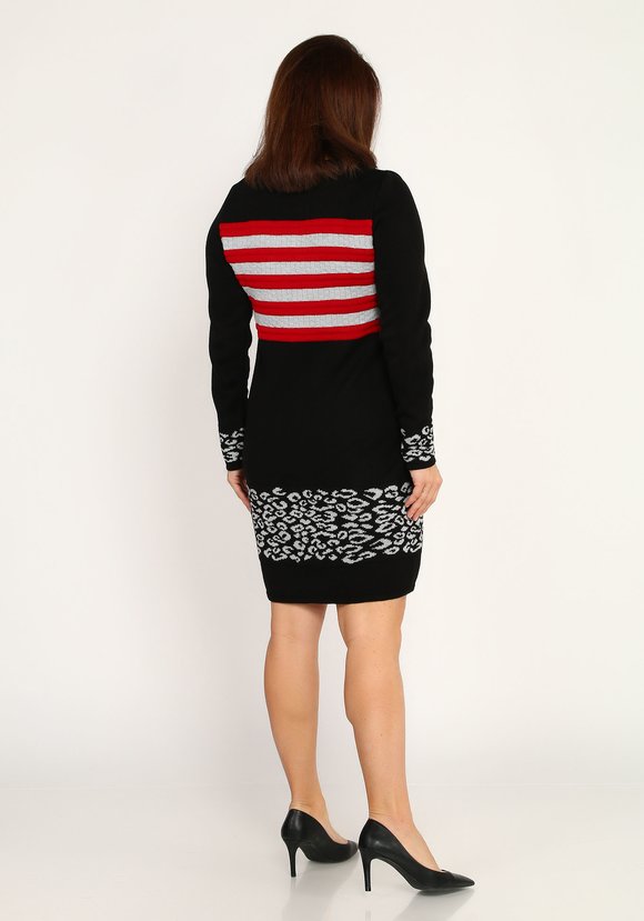 Платье с анималистичным принтом шир.  580, рис. 3