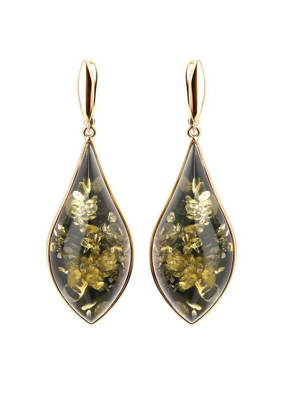 Серебряные серьги  Янтарные брызги шир.  580, рис. 7