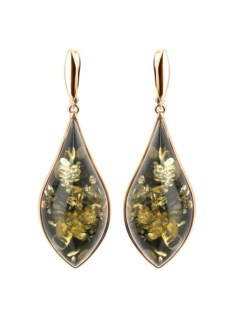 Серебряные серьги  Янтарные брызги шир.  750, рис. 7