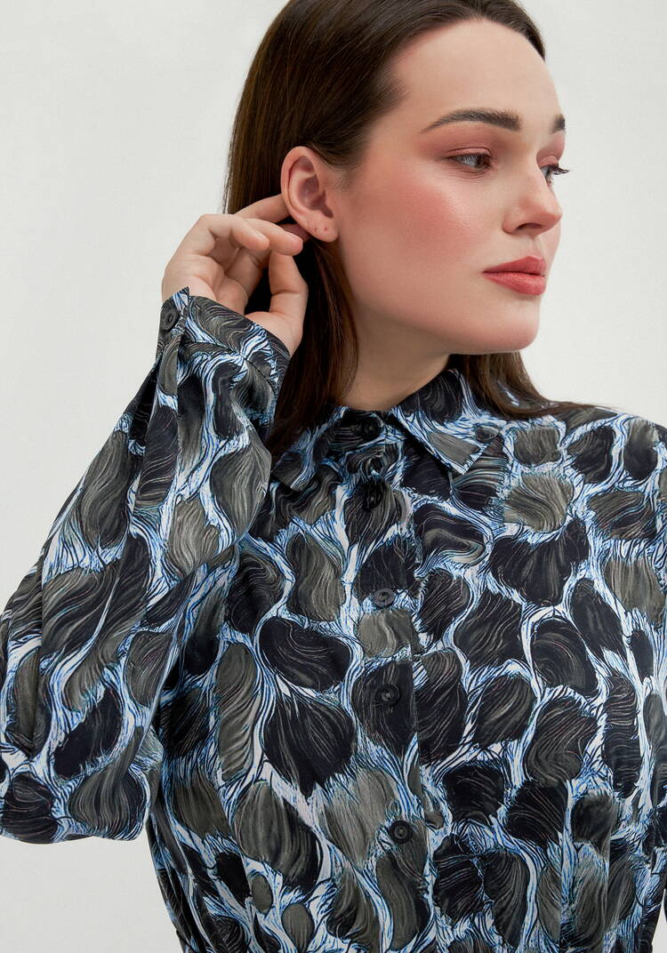 Платье-рубашка макси на пуговицах шир.  750, рис. 16