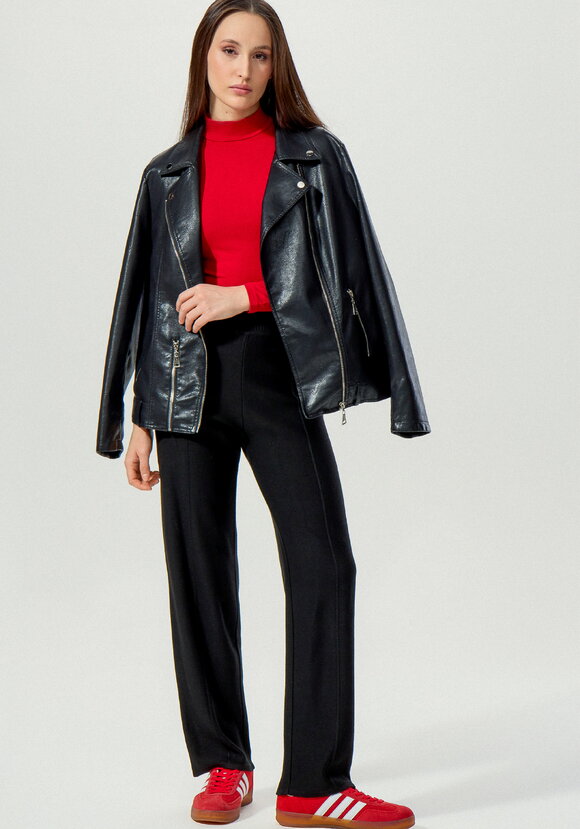 Брюки прямые вязаные со стрелкой шир.  580, рис. 14