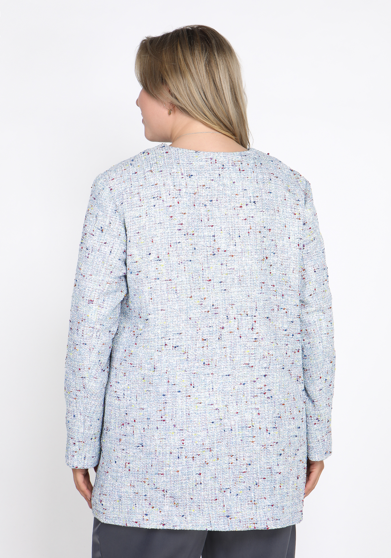 Пиджак удлиненный "Лейла" Bel Fiore, размер 50, цвет голубой - фото 3