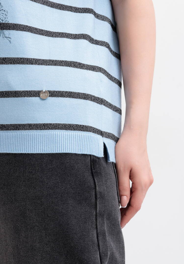 Блуза в полоску с рисунком шир.  750, рис. 5