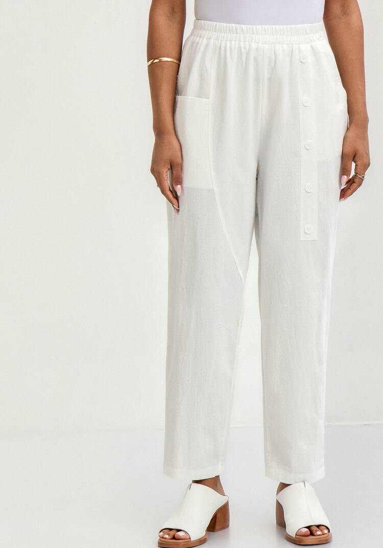 Брюки с декоративной планкой и карманами шир.  750, рис. 12