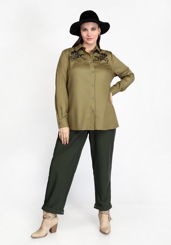 Рубашка Цветочный элемент шир.  580, рис. 1