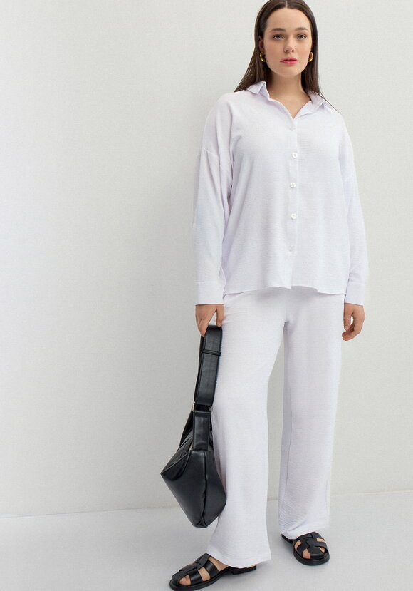 Брюки свободного кроя с боковыми карманами шир.  580, рис. 5