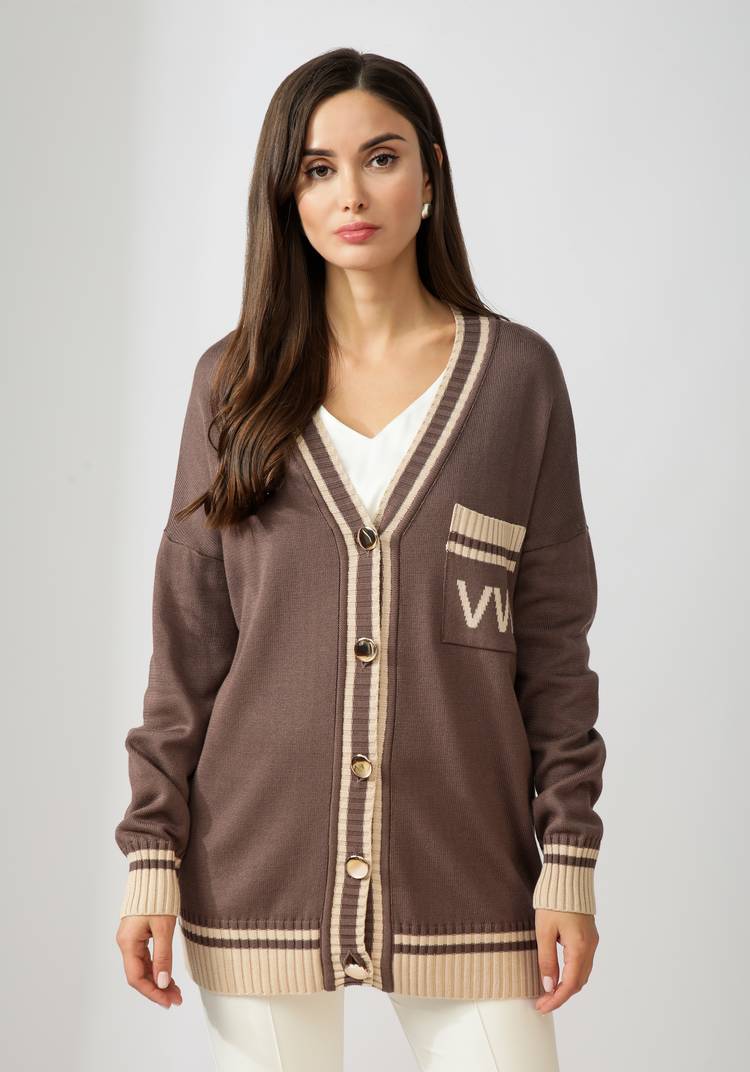 Кардиган с карманом на груди и логотипом шир.  750, рис. 11