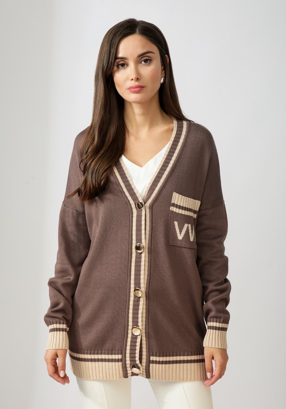 Кардиган с карманом на груди и логотипом шир.  580, рис. 11