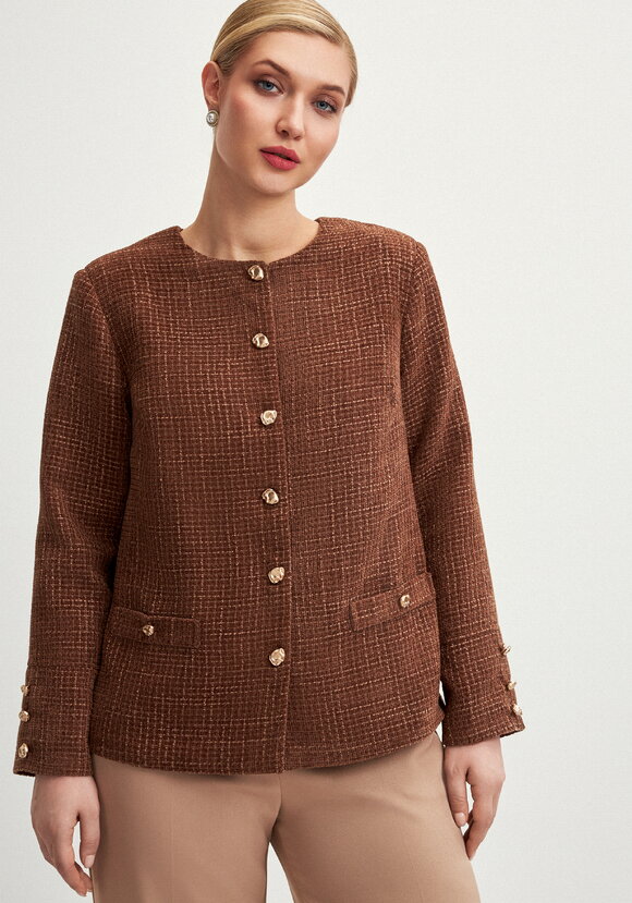 Жакет на подкладе из твида шир.  580, рис. 13