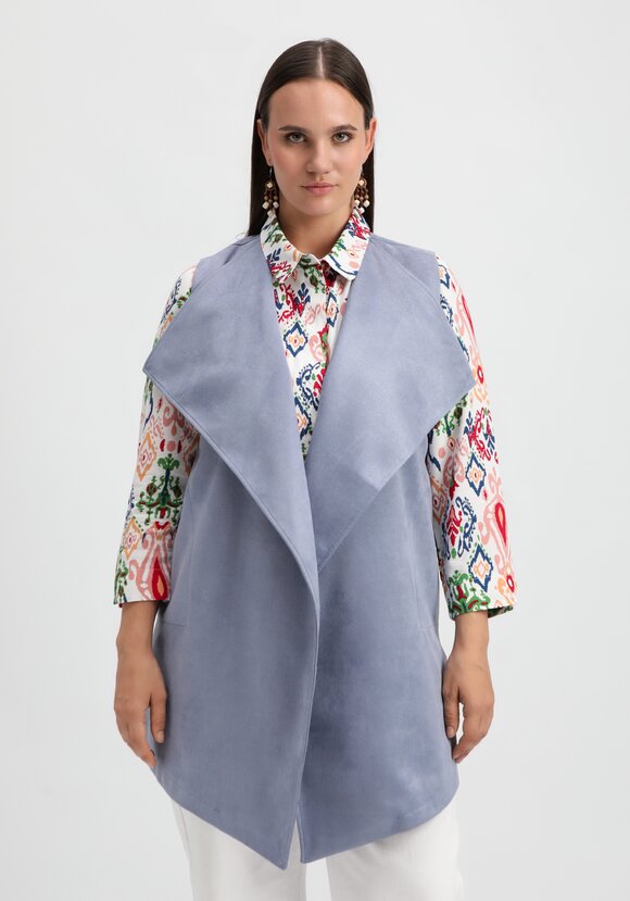 Жилет оверсайз с воротом апаш шир.  580, рис. 13