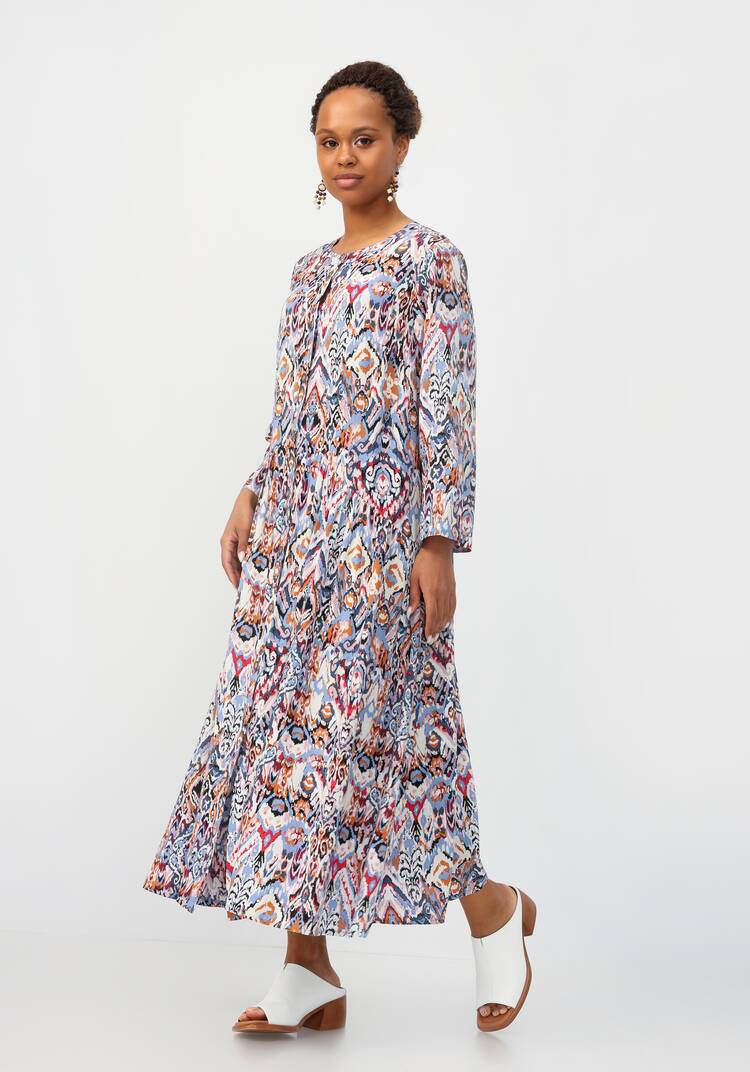 Платье с цветочным принтом свободного кроя шир.  750, рис. 22