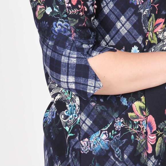 Туника с карманами и ярким принтом шир.  580, рис. 7