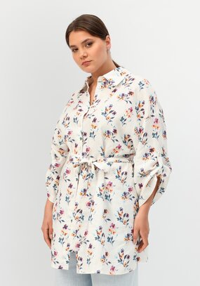 Рубашка удлиненная на поясе