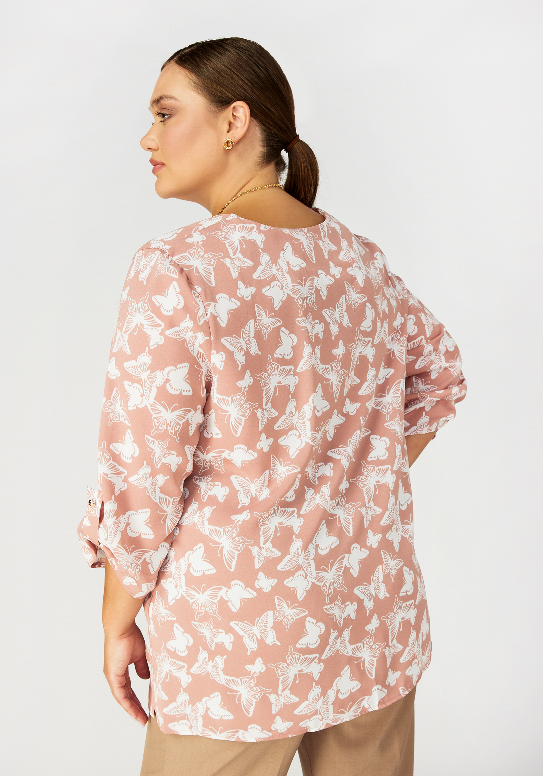 Блуза с рукавом 3/4 "Ева" Unit, цвет розовый, размер 60 - фото 3