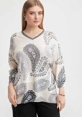 Джемпер-туника с дизайнерским принтомМилана