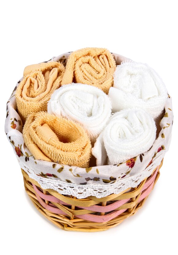 Махровые салфетки в корзинке, 6 шт. шир.  580, рис. 2