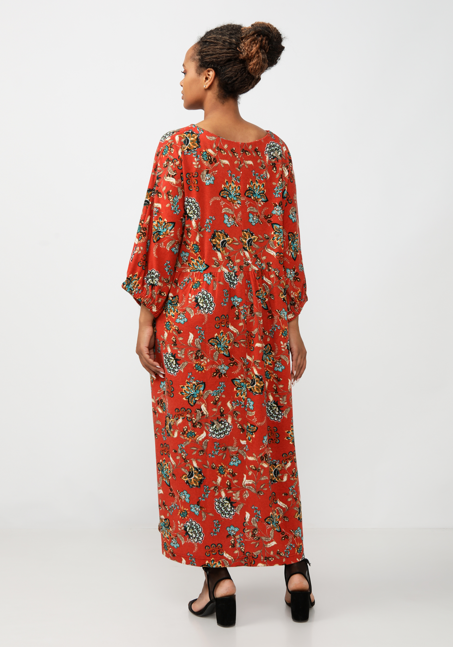 Платье "Кали" Синель, размер 60, цвет оранжевый - фото 2