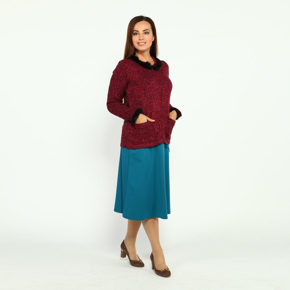 Юбка-трапеция на резинке шир.  580, рис. 19