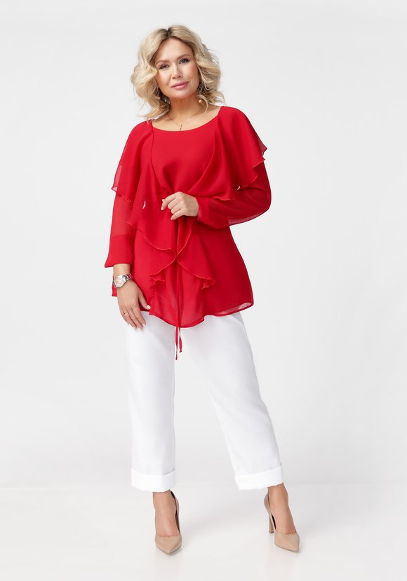 Туника удлиненная с широким воротником шир.  580, рис. 5