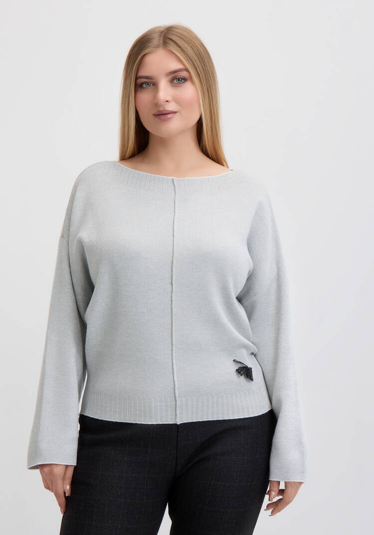 Джемпер с округлым вырезом горловины шир.  750, рис. 3