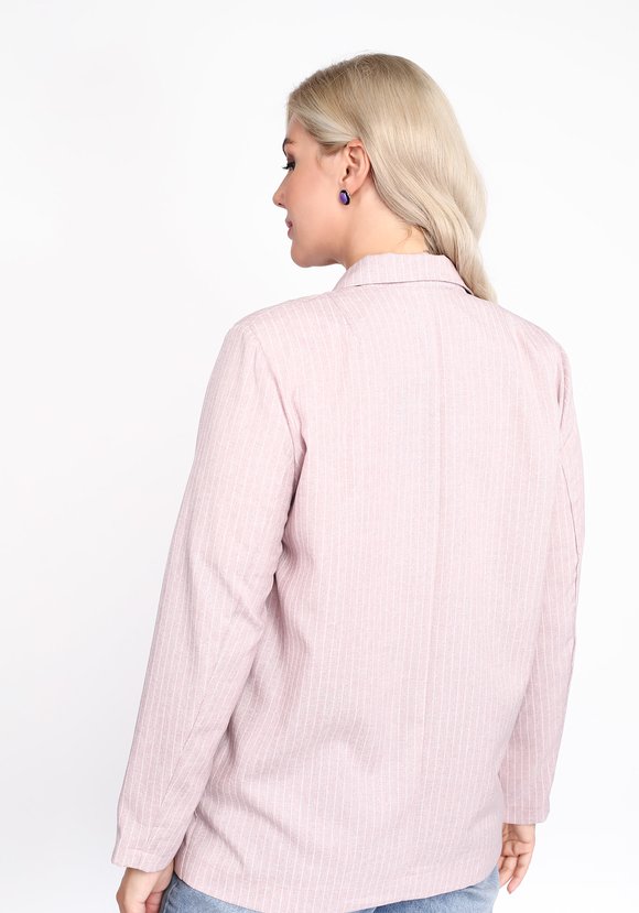 Жакет двубортный в полоску шир.  580, рис. 6