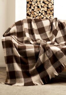 Плед из верблюжьей шерсти Клeтка