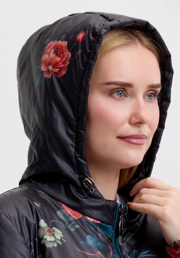 Куртка с цветочным принтом Агнесса шир.  580, рис. 26