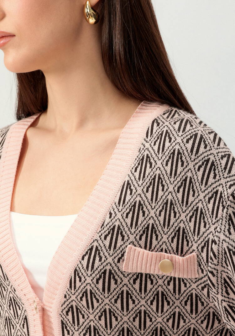 Кардиган удлиненный с графичным орнаментом шир.  750, рис. 11