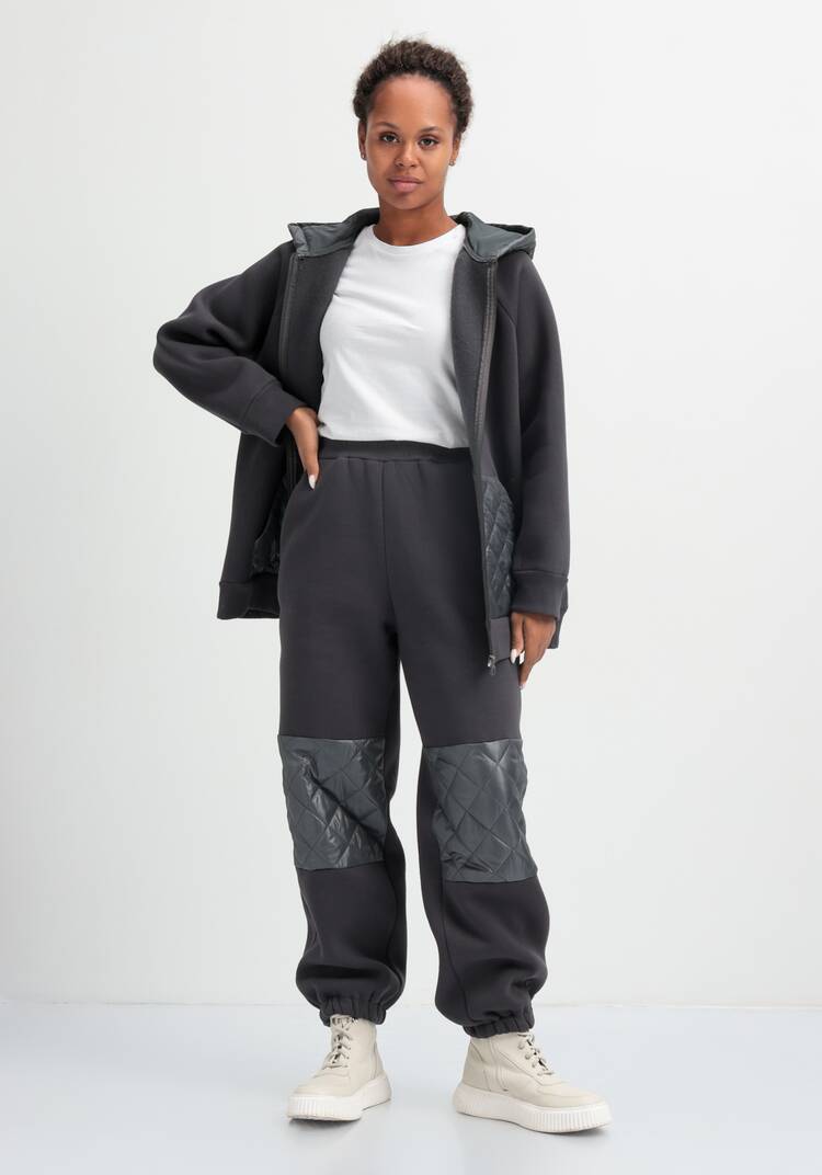 Брюки со вставками из стёганой ткани шир.  750, рис. 10