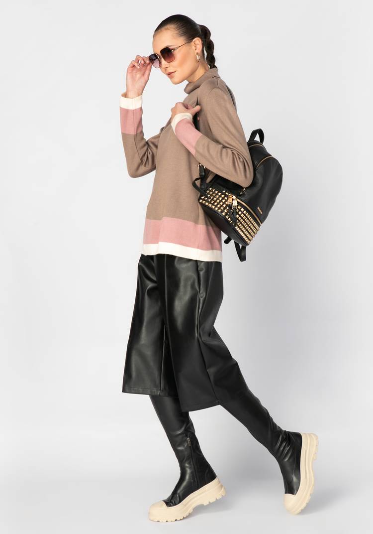 Свитер женский с контрастными полосами шир.  750, рис. 11