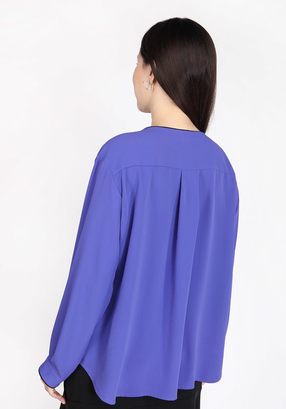 Блуза с контрастным кантом шир.  580, рис. 6