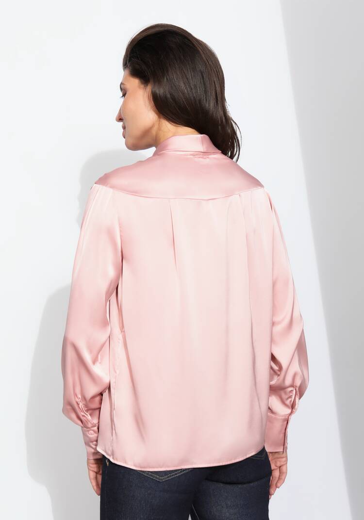 Блуза прямого силуэта с бантом шир.  750, рис. 3