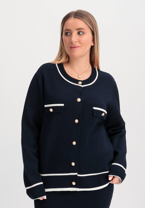 Костюм в стиле олд мани (пиджак и юбка) шир.  580, рис. 2