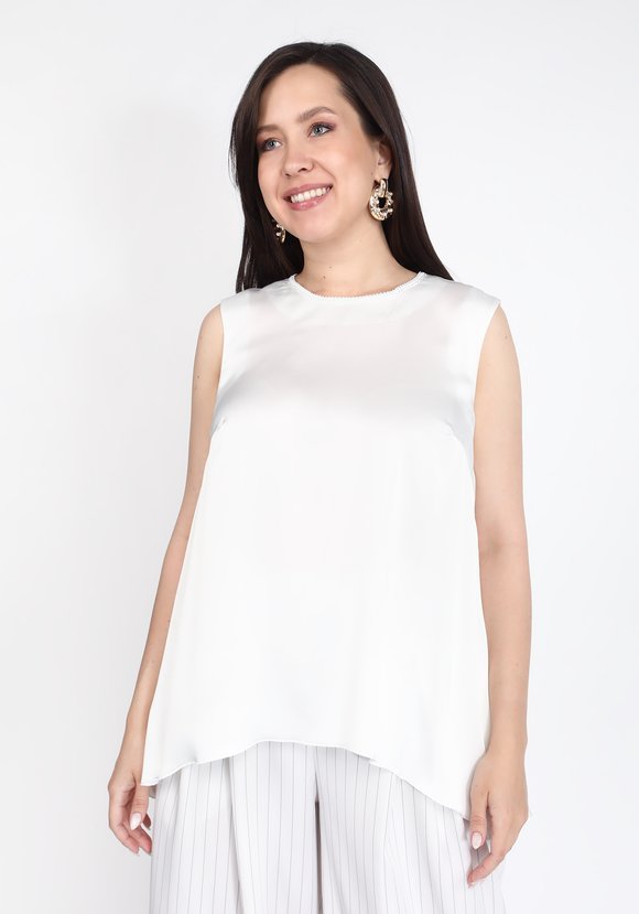 Блуза шелковая А-силуэта шир.  580, рис. 12