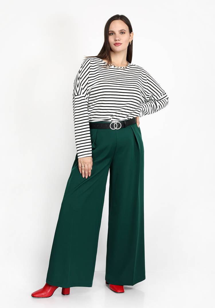 Брюки с защипами однотонные шир.  750, рис. 11