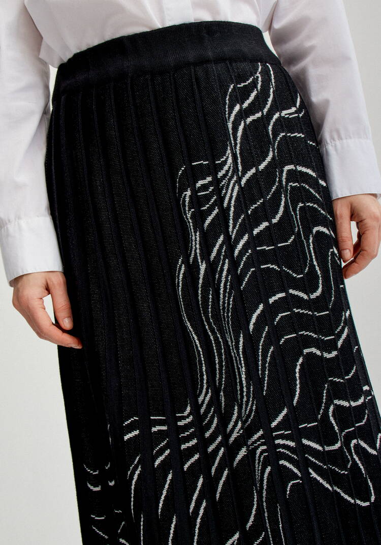 Юбка плиссе с абстрактным рисунком шир.  750, рис. 14