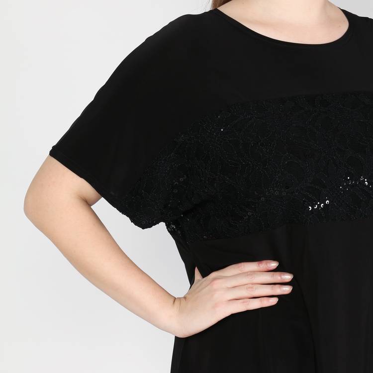 Туника с кружевной вставкой шир.  750, рис. 7