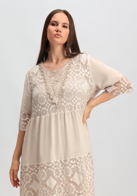 Платье ярусное кружевное шир.  580, рис. 9